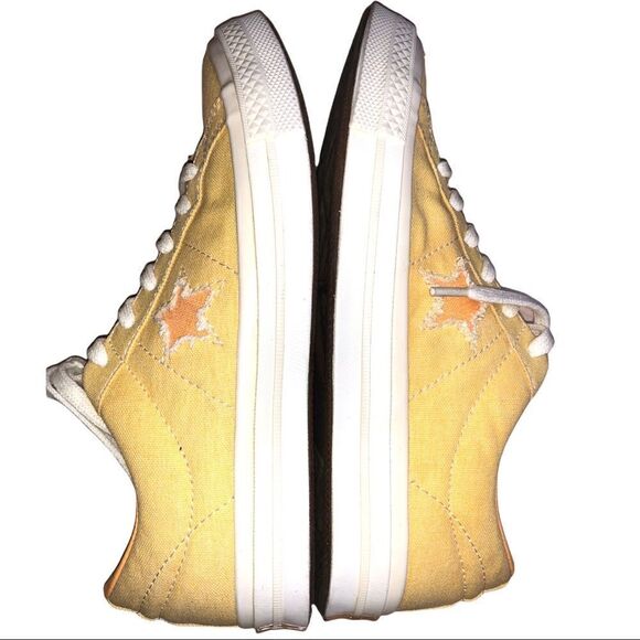 CONVERSE ONE STAR SUNBAKED MENS WOMENS UNISEX 164358C BUTTER YELLOW/MELON BALLER - Picture 5 of 7